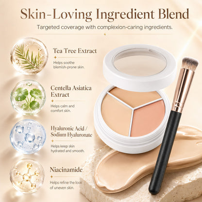 ⭐Dulorantocosh® 3-Color Full Coverage Concealer | Hydrating Coverage That Looks Like Skin