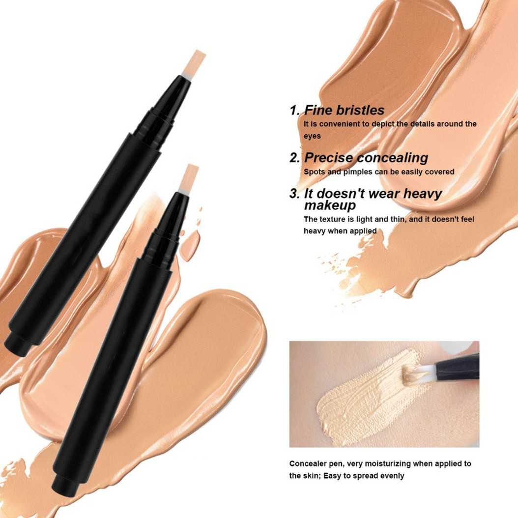 Dulorantocosh Professional Full Coverage Concealer Pencil | Waterproof Matte Foundation Stick for Dark Circles, Acne Marks & Blemishes | 2-in-1 Brightening & Contour Makeup Pen