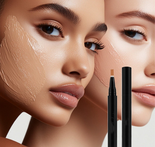 Dulorantocosh Professional Full Coverage Concealer Pencil | Waterproof Matte Foundation Stick for Dark Circles, Acne Marks & Blemishes | 2-in-1 Brightening & Contour Makeup Pen
