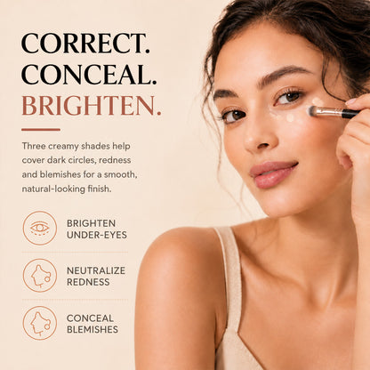 ⭐Dulorantocosh® 3-Color Full Coverage Concealer | Hydrating Coverage That Looks Like Skin