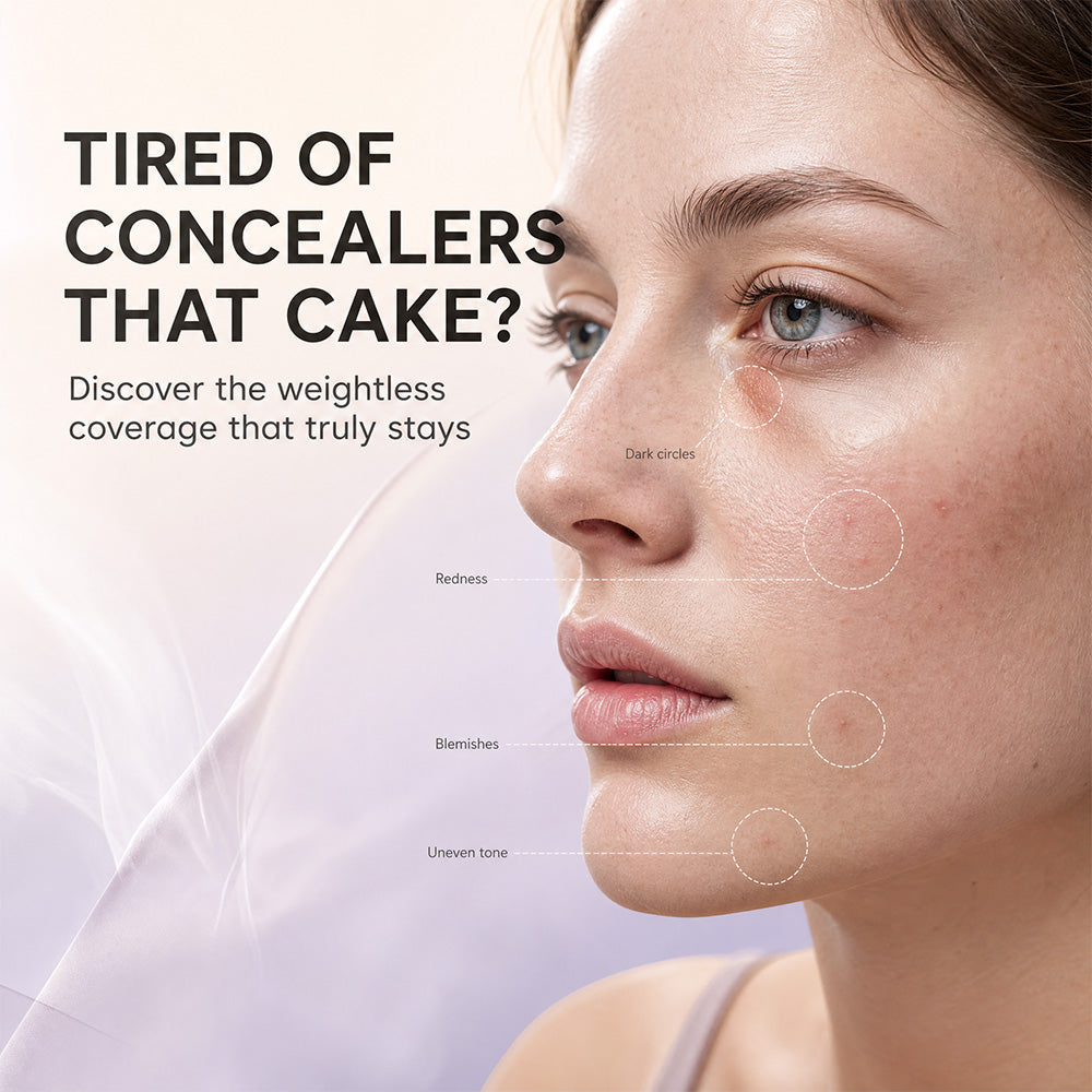 Dulorantocosh® 3-Color Full Coverage Concealer Palette – Covers Dark Circles, Acne Marks, Fine Lines & Age Spots