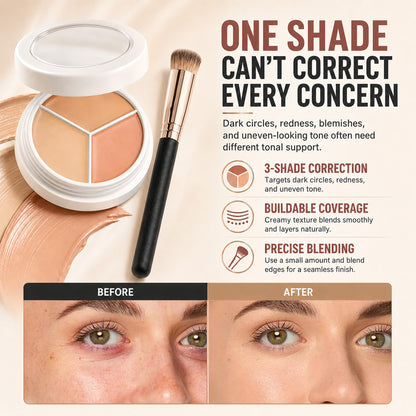 ⭐Dulorantocosh® 3-Color Full Coverage Concealer | Hydrating Coverage That Looks Like Skin