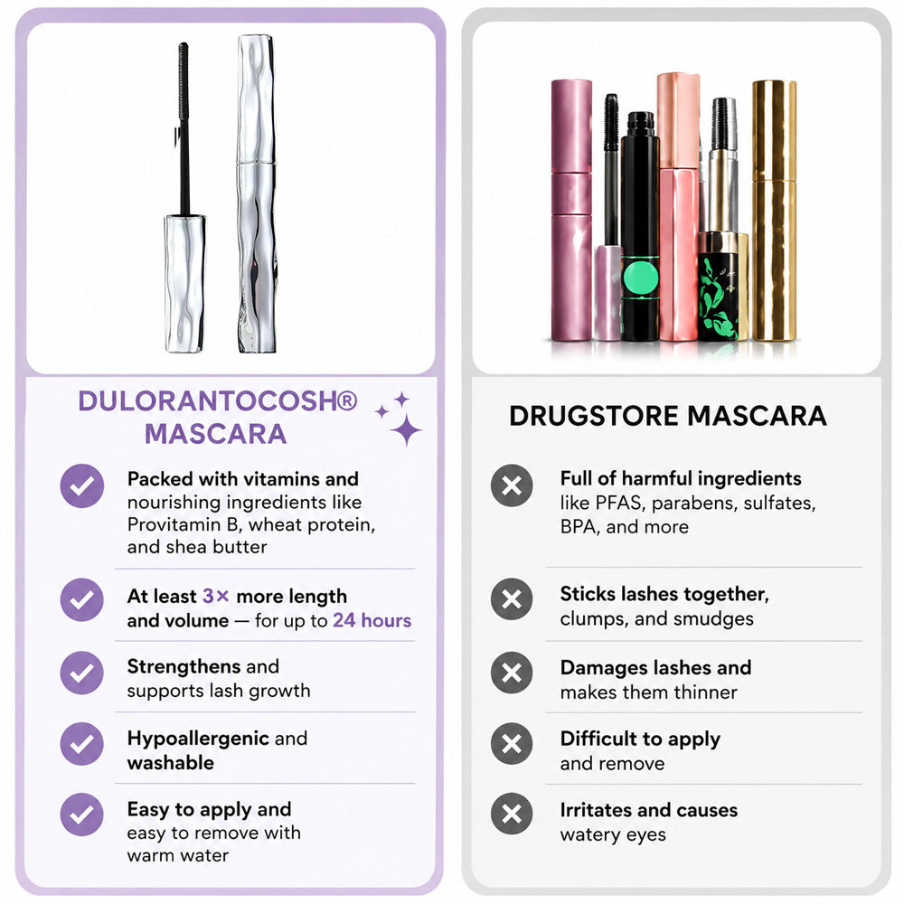 💧Dulorantocosh® Waterproof Fibre Mascara – Volume & Length without Clumping for Dramatic Moments