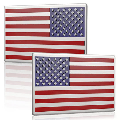 Dulorantocosh.com® 3D American Flag Emblem Decal - Aluminum Alloy Material (Not Plastic)