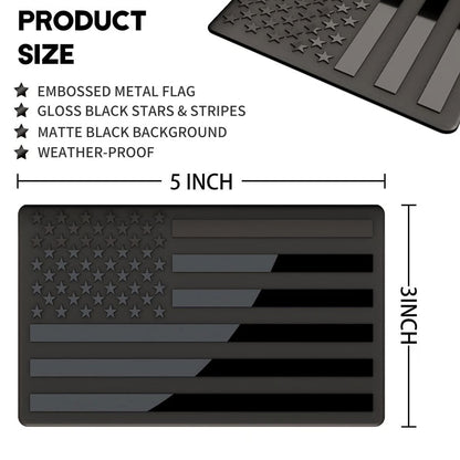 Dulorantocosh.com® 3D American Flag Emblem Decal - Aluminum Alloy Material (Not Plastic)