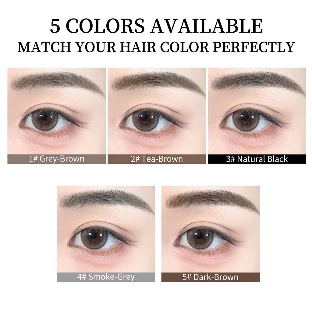 Dulorantocosh Professional Dual-Ended Eyebrow Pencil - Rotating Fine Tip for Precise Contouring - Natural Mist Matte Finish & Long-Lasting Pigment for Voluminous Brows
