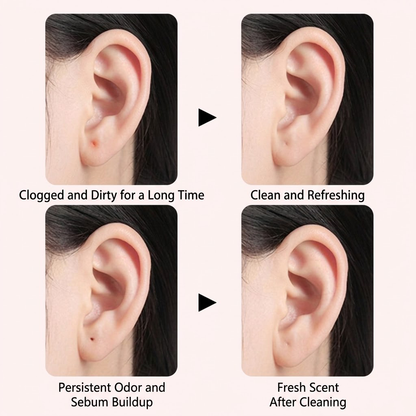 Dulorantocosh Ear Piercing Cleaning Kit - Ultra-Fine Piercing Floss with Odor Removal Solution, Ear Hole Cleaner for Earwax & Debris, Anti-Clogging & Disinfecting Ear Care for Women